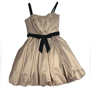 Betsey Johnson Rare Collection Champagne‎ Cocktail Dress Women’s Sz 2 Bubble Hem